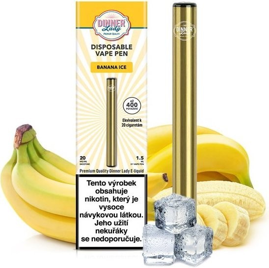 Dinner Lady Vape Pen Banana Ice 20mg  400 potáhnutí 1 ks