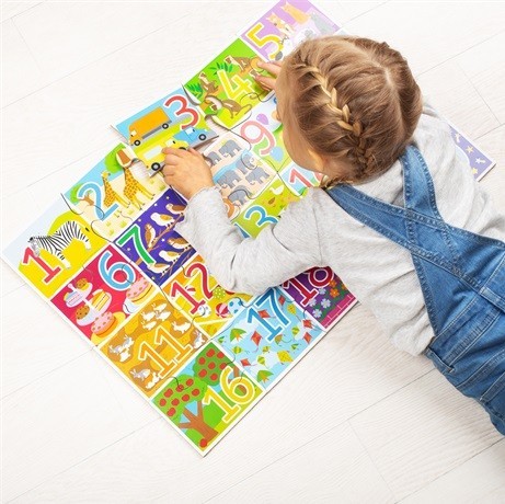 Bigjigs Toys Podlahové puzzle počítání 20 dílků