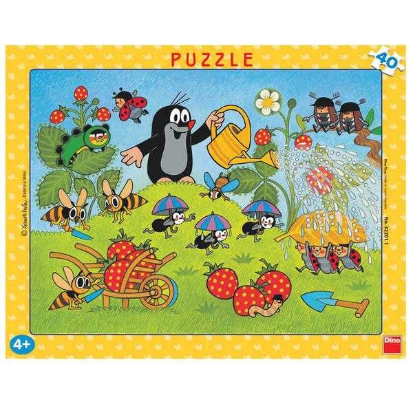 Dino Papírové puzzle  Krtek v jahodách 40 dílků