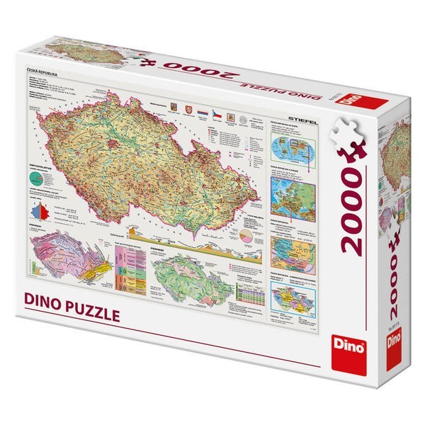 Dino Puzzle Mapy České Republiky 2000 dílků