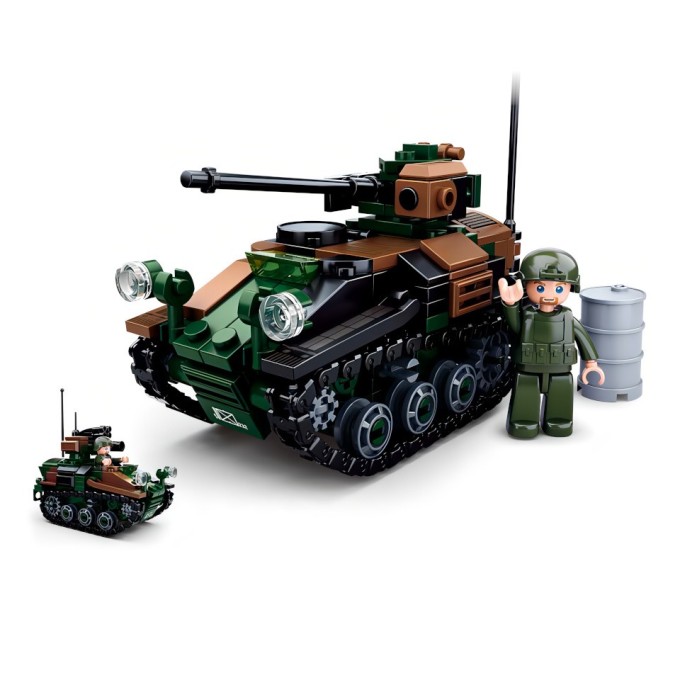 Sluban Model Bricks M38-B0750 Malý tank Wiesel AWC 2v1