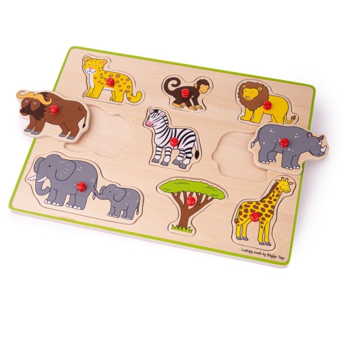 Bigjigs Toys Vkládací puzzle safari