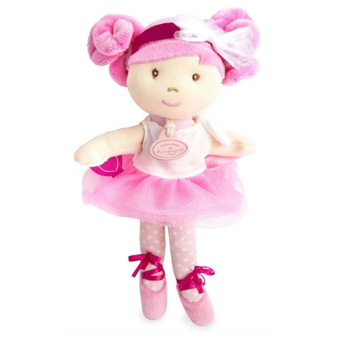 Doudou Julijou Panenka mini baletka "Les Tutus" 23 cm bílo-růžové šaty