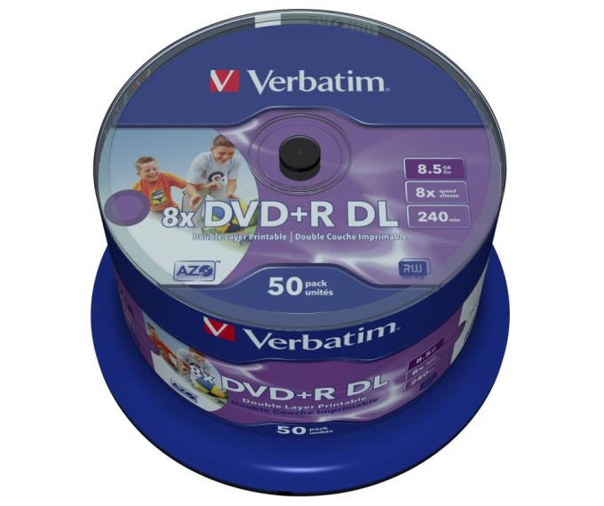 Verbatim 43703 DVD+R DL 8.5 GB 50 ks vřeteno s potiskem