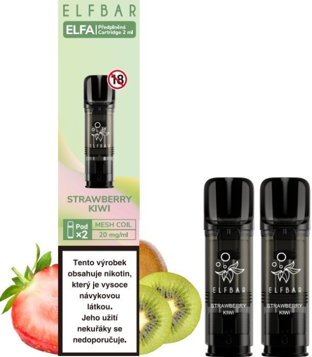 Elf Bar ELFA Pods cartridge 2Pack Strawberry Kiwi 20mg