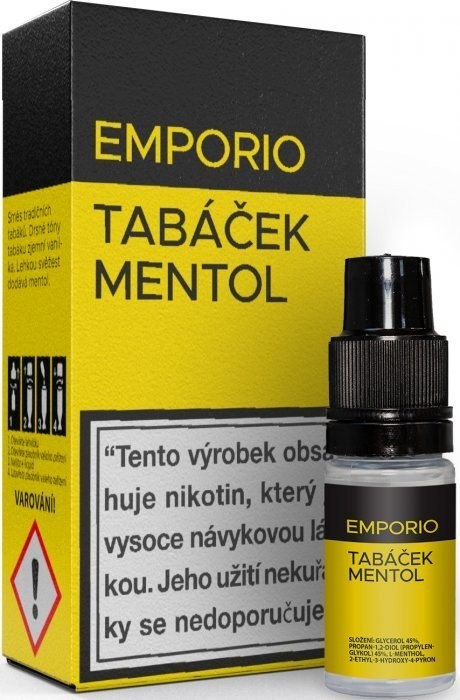 Liquid EMPORIO Tabáček - Mentol 10ml - 6mg