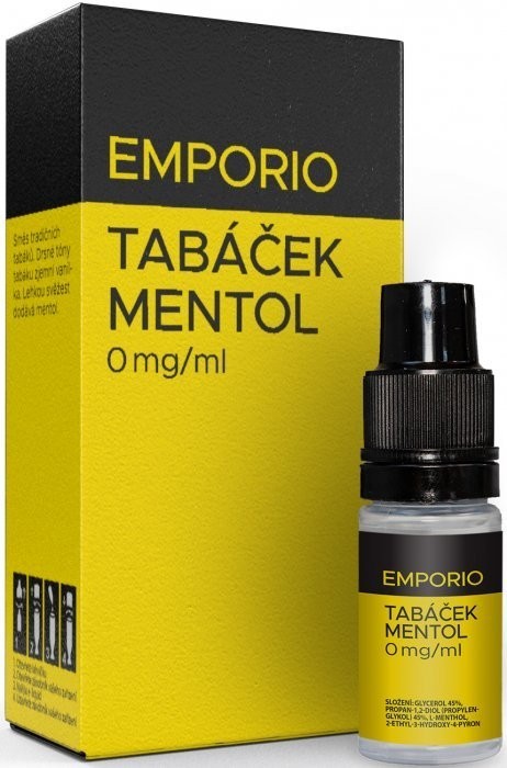 Liquid EMPORIO Tabáček - Mentol 10ml - 0mg