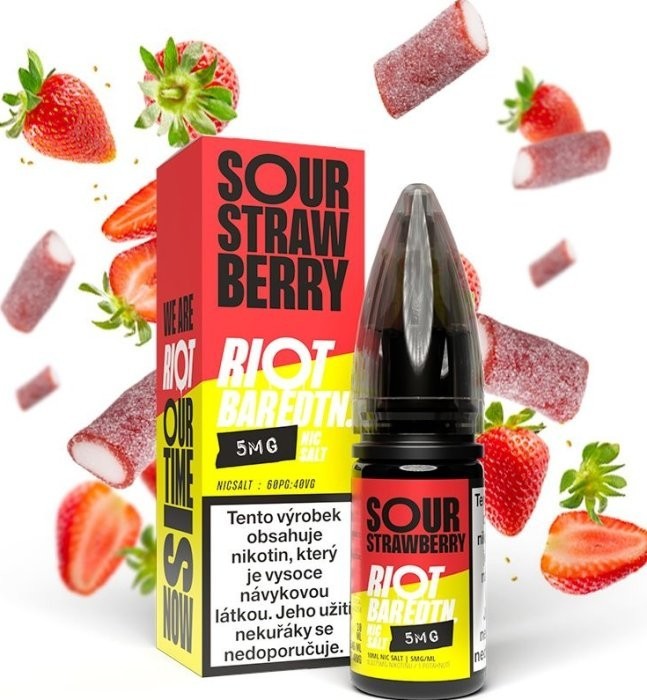 Liquid Riot BAR EDTN Salt Sour Strawberry (Kyselá jahoda) 10ml-10mg