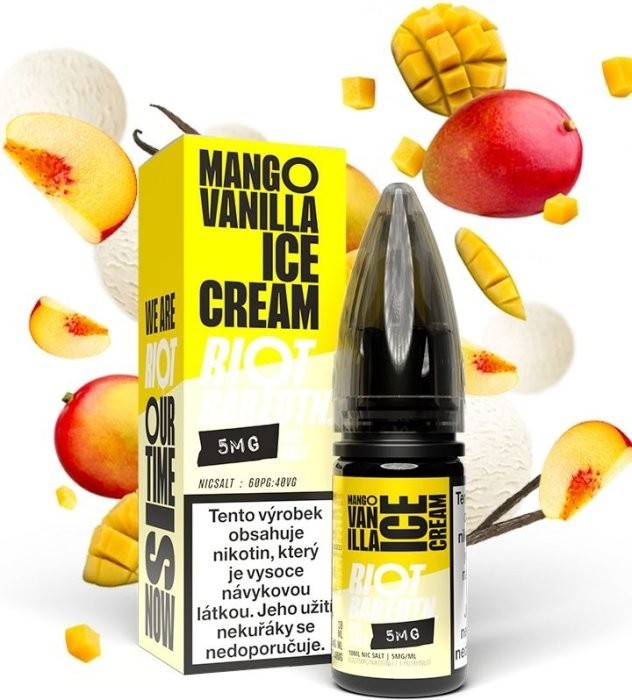 Liquid Riot BAR EDTN Salt Mango Vanilla Ice Cream (Mangovo-vanilková zmrzlina) 10ml-20mg