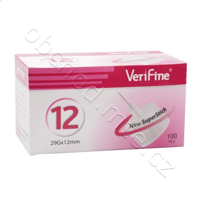 Jehly VERIFINE 12 pro všechna inz. pera 29G - 0,33 x 12 mm, 100 ks