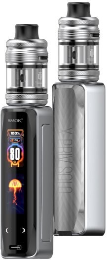 Smoktech X-PRIV Solo 80W Grip Full Kit Silver Lines