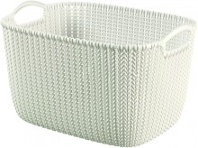 Curver Knit hranatý koš 19l bílý