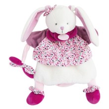 Doudou Plyšový maňásek zajíček růžový 28 cm