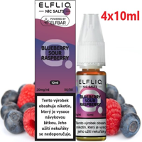 Liquid ELFLIQ Nic SALT Blueberry Sour Raspberry 4x10ml - 20mg