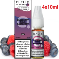 Liquid ELFLIQ Nic SALT Blueberry Sour Raspberry 4x10ml - 10mg