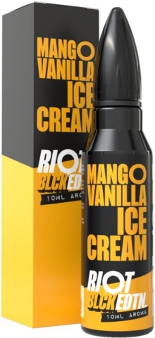 Příchuť Riot Squad BLCK EDTN S&V 10ml Mango Vanilla Ice Cream (Mango s vanilkovou zmrzlinou)