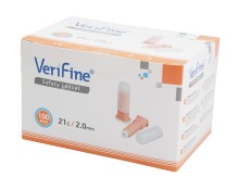 Bezpečnostní lancety VERIFINE 21G x 2,0 mm (větší odběry), 100 ks